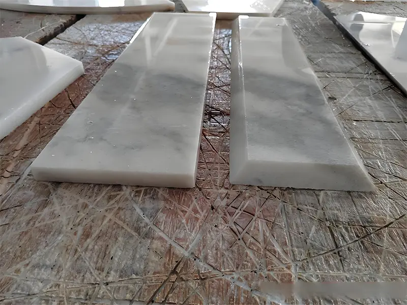 Finished stone product shaped by CNC machine