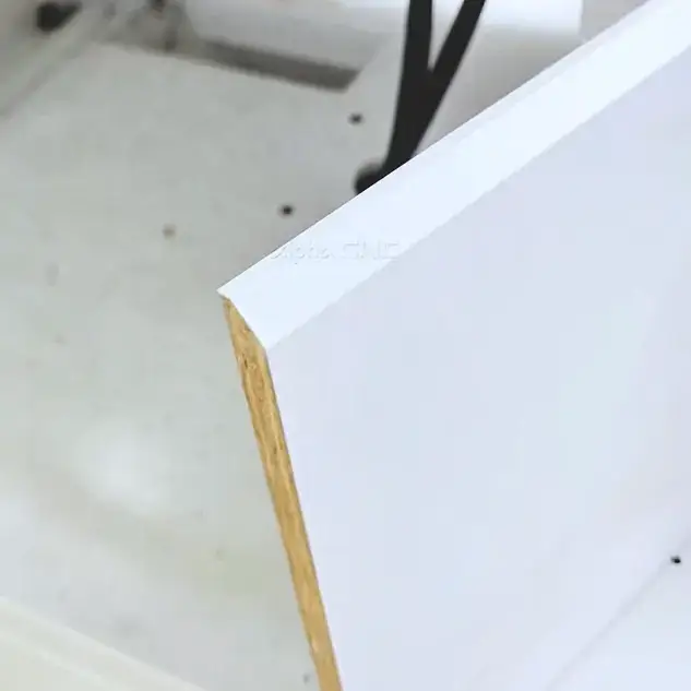 Close-up of seamless soft-forming edge banding profile