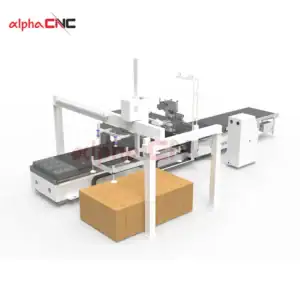 Large-format CNC nesting machine with vacuum table for sheet material