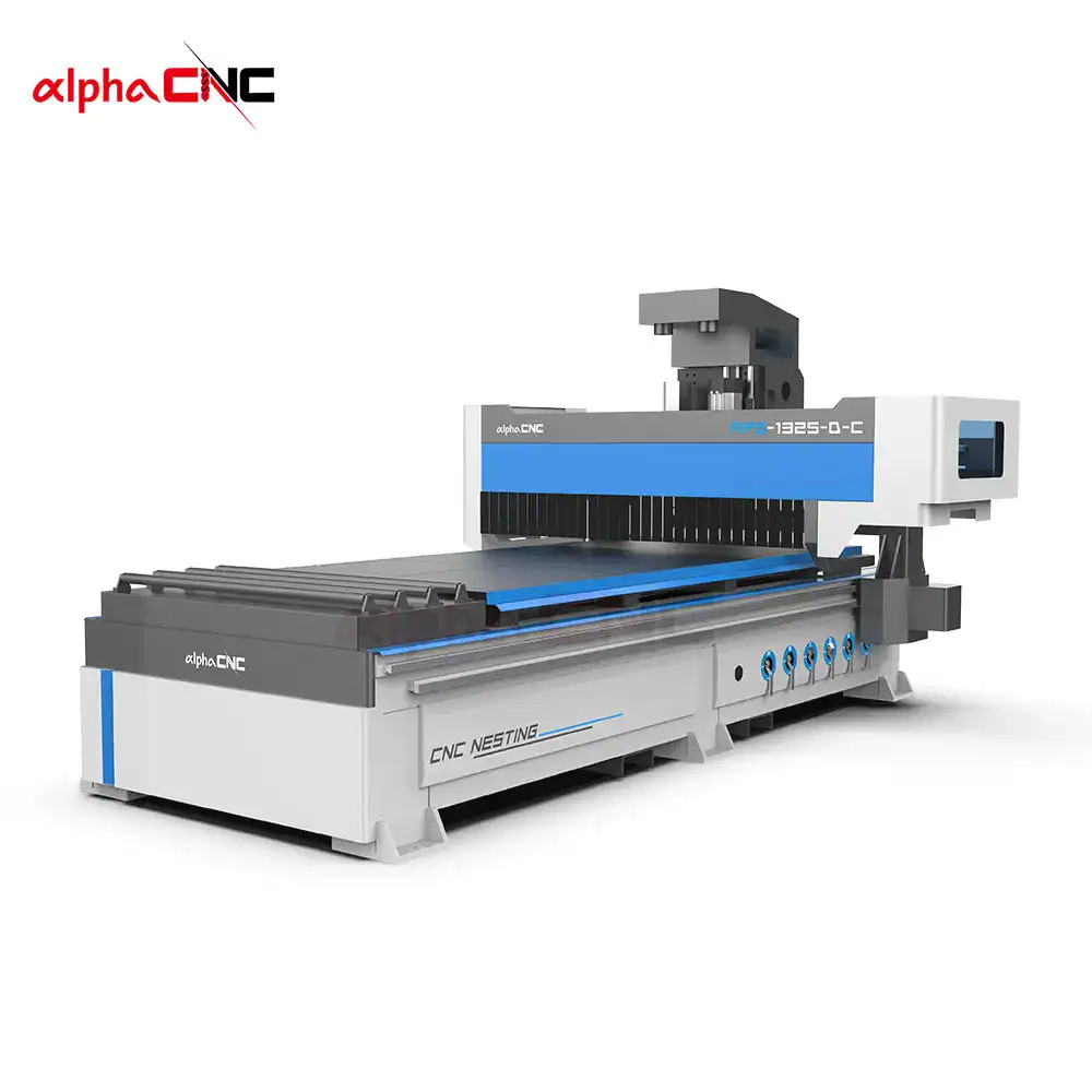 Alpha CNC APS-1325-D-C Right Side Showing Dust Ports