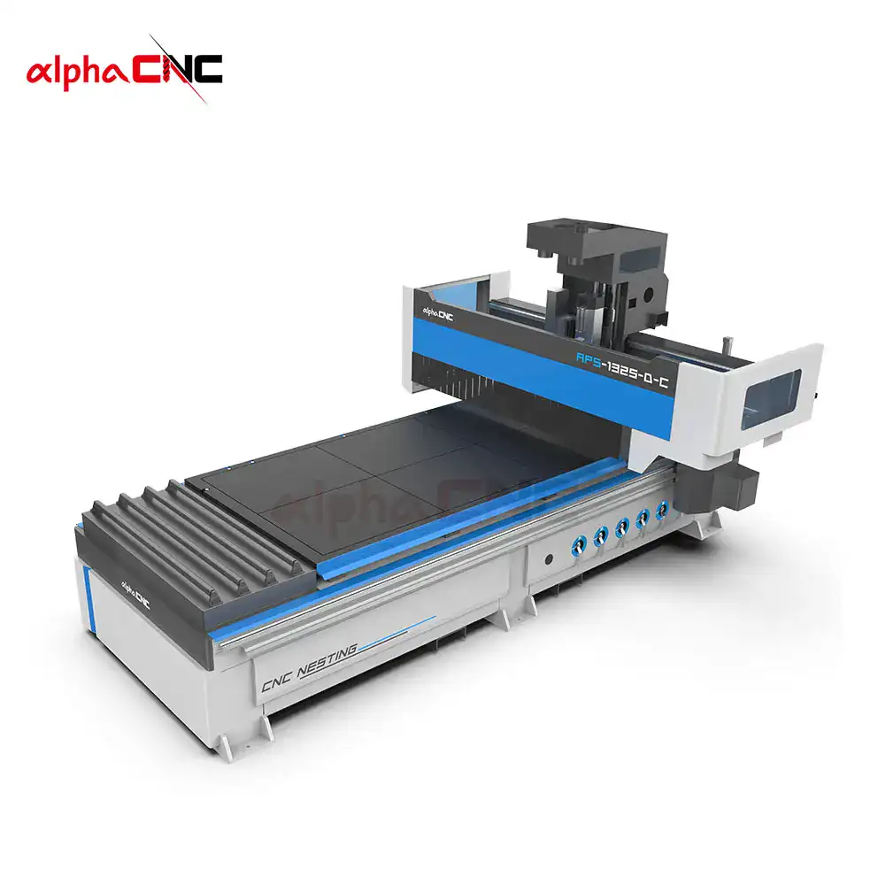 Alpha CNC APS-1325-D-C Right Side Showing Dust Ports