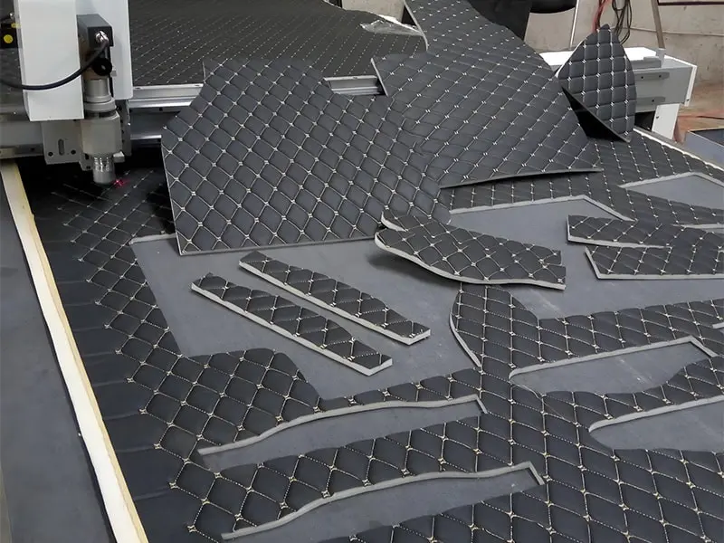 Automated Digital Cutter Processing Multi-Layer Textiles