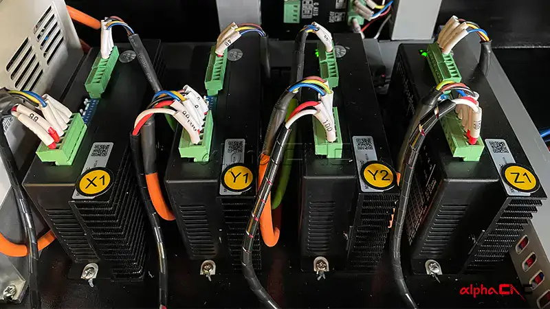 High-Torque Servo Motors Driving APS-1325 CNC Router Axes