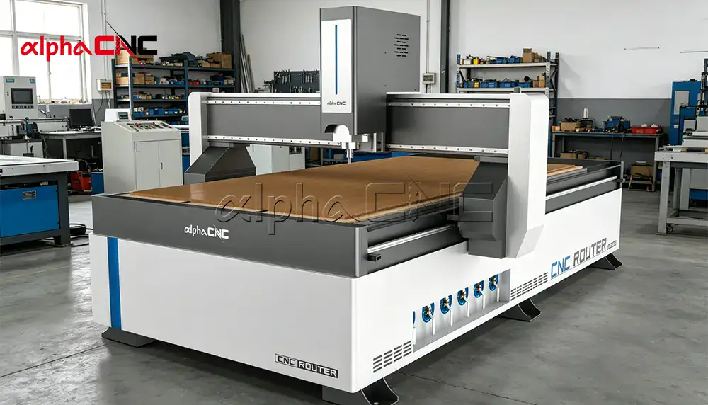 Industrial CNC router machine for multi-sector manufacturing