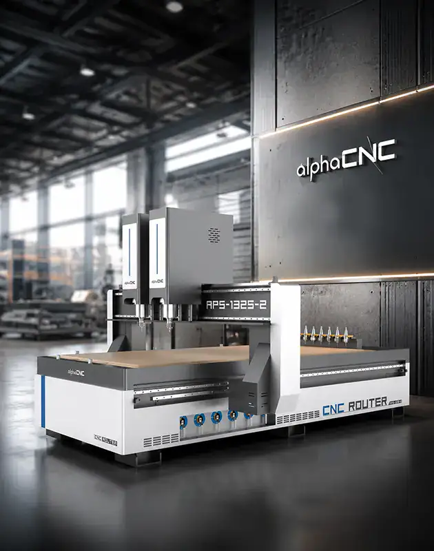 Industry Applications APS-1325-2 Multi-head CNC Router
