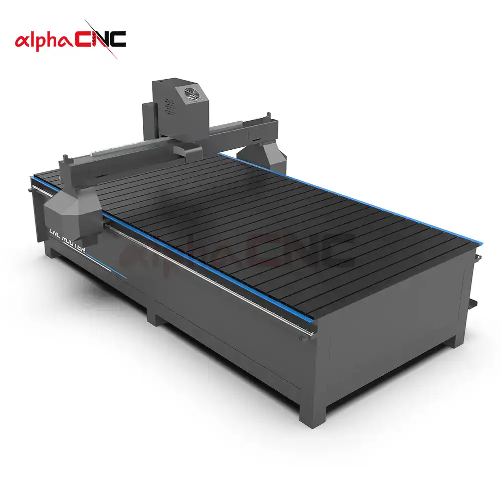 Italy spindle close-up on wood CNC machine