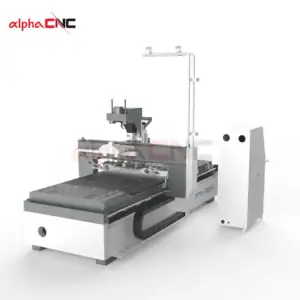 45-degree showcase of Alpha CNC nesting router