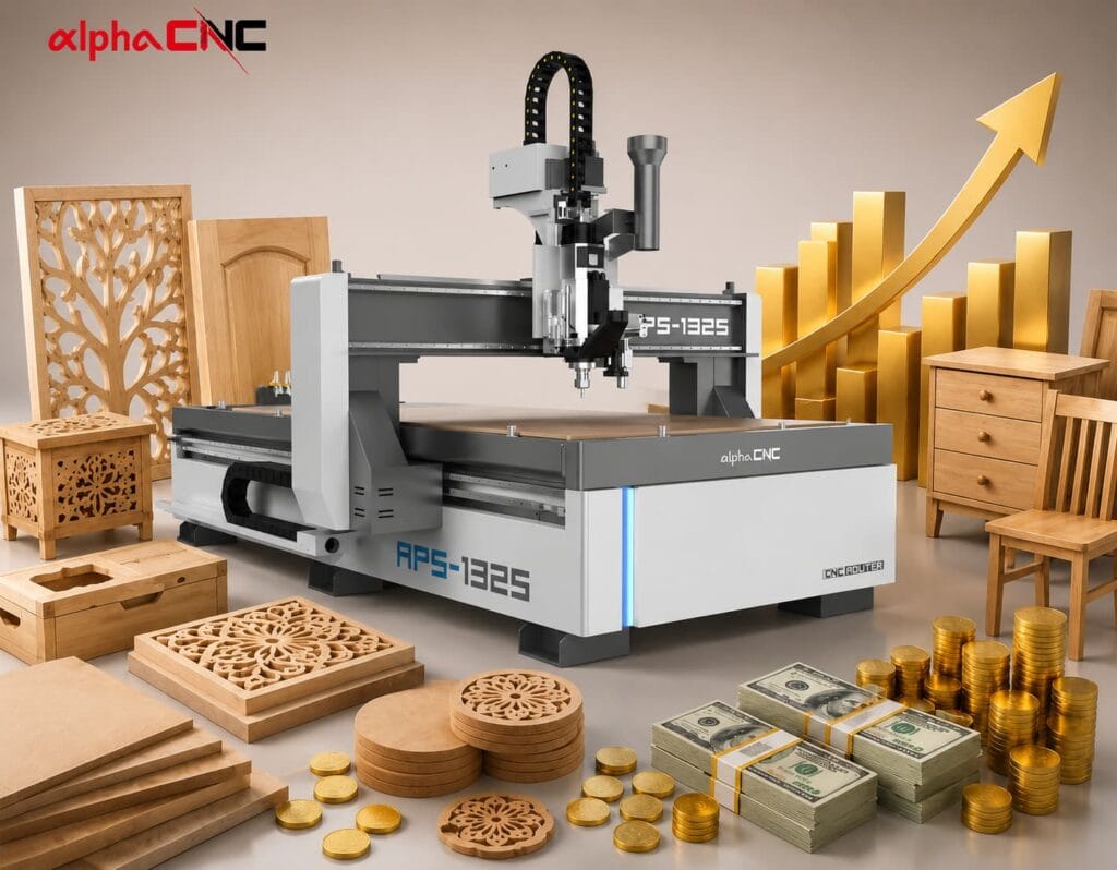Alpha CNC wood router fits furniture manufactures