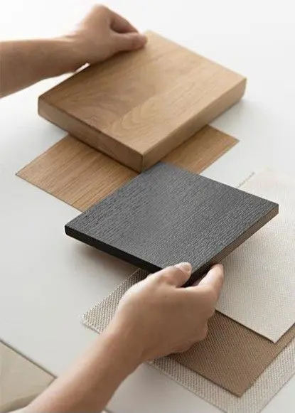 Matte black ABS edge banding sample strip - durable and scratch-resistant