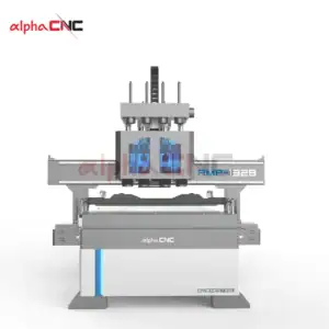 4-Process CNC Router Double Table Heavy-Duty Machining Center with Guard
