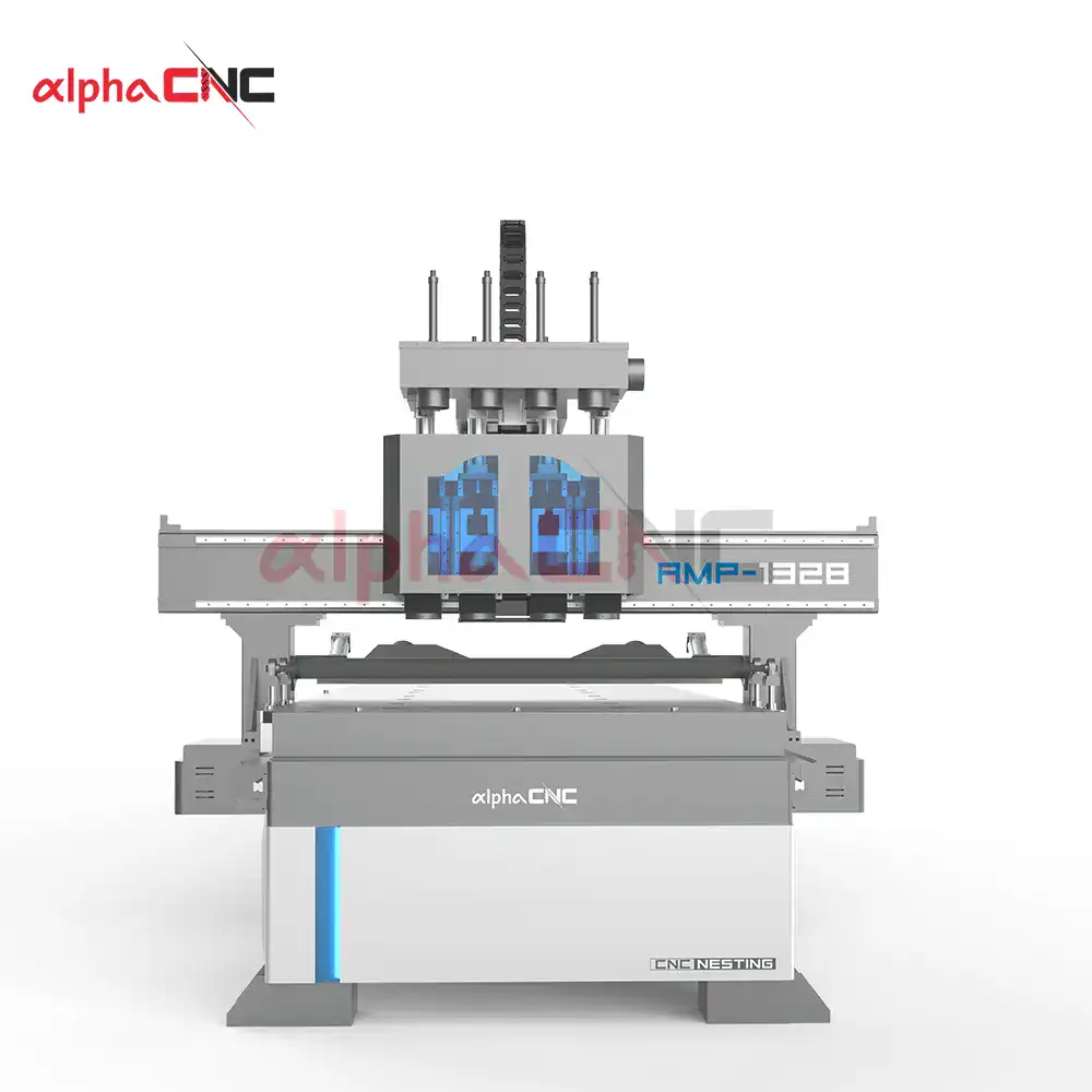 4-Process CNC Router Double Table Heavy-Duty Machining Center with Guard