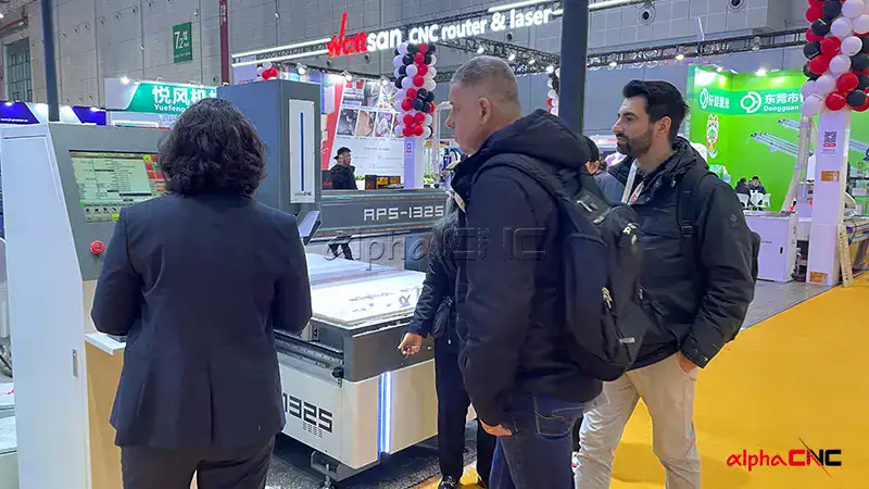 Overseas furniture factory importers inspect Alpha CNC Router