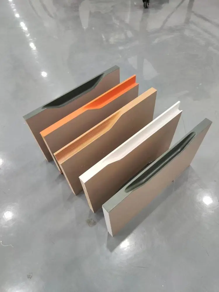 Alpha CNC manual edge banding on custom-shaped furniture panel