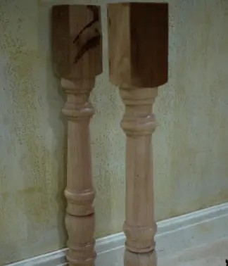 CNC Rotary Axis carving wooden table leg