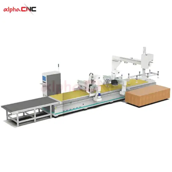 Wood CNC Cutting Machine with Automatic Labeling System Processing Cabinet Panels