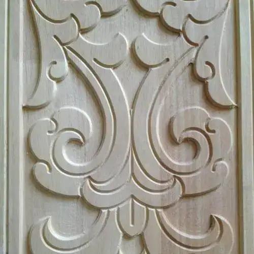 Relief wood carving door panel sample processed by ATC CNC router