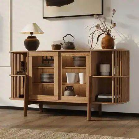 sanding machine finished solid wood cabinet uniform smooth surface