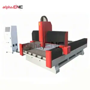 Side view of heavy‑duty stone CNC carving machine