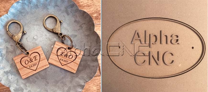 Signage and keychains made using an entry-level CNC router.
