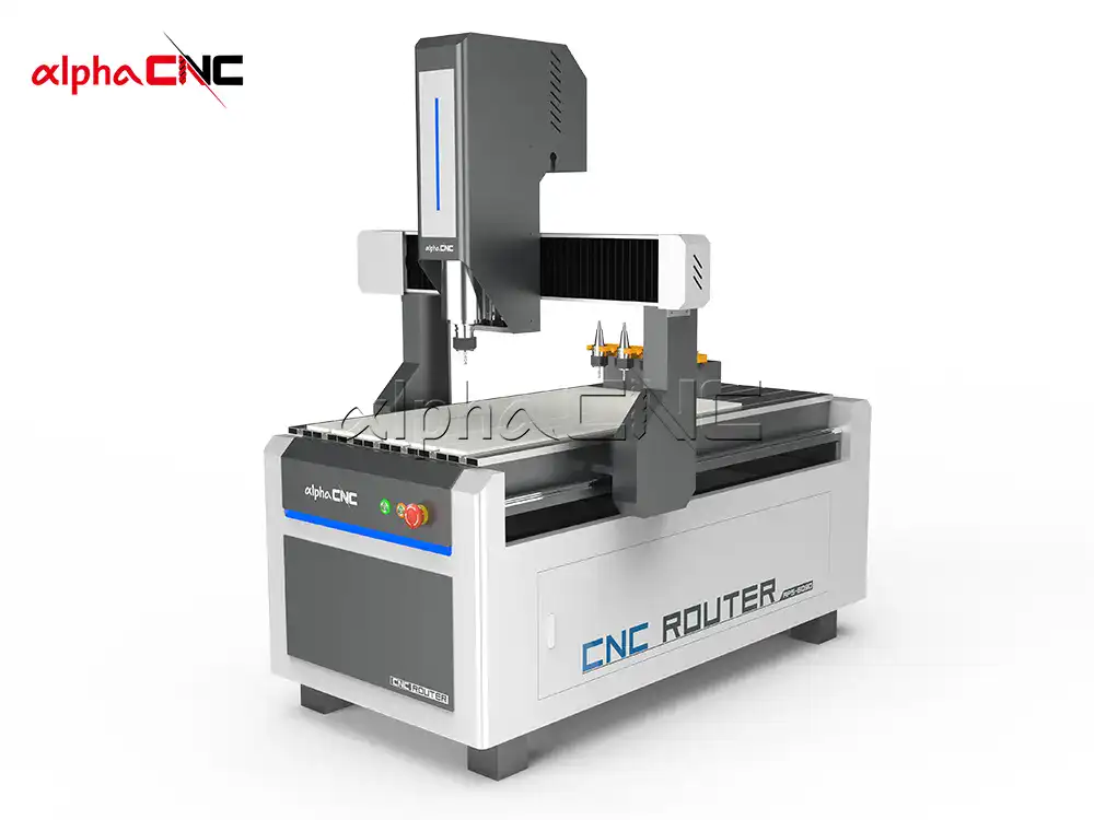 小型业余爱好型CNC雕刻机，放在桌面上，用于轻型DIY工作。