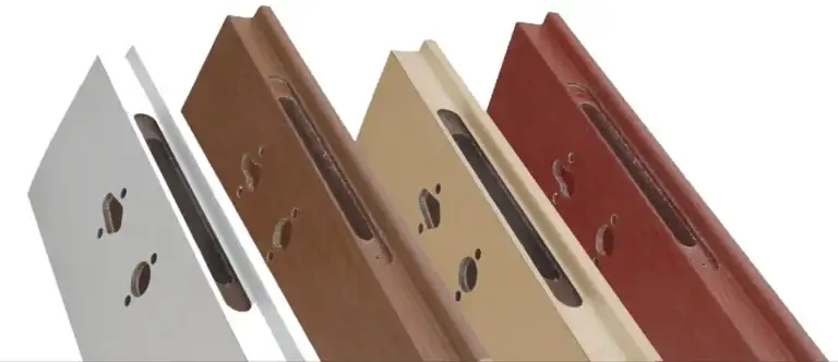 Close-up of mortise lock cavity drilled by CNC machine