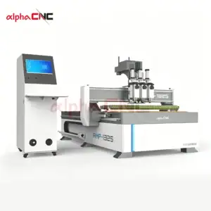 Three-spindle CNC router with press roller