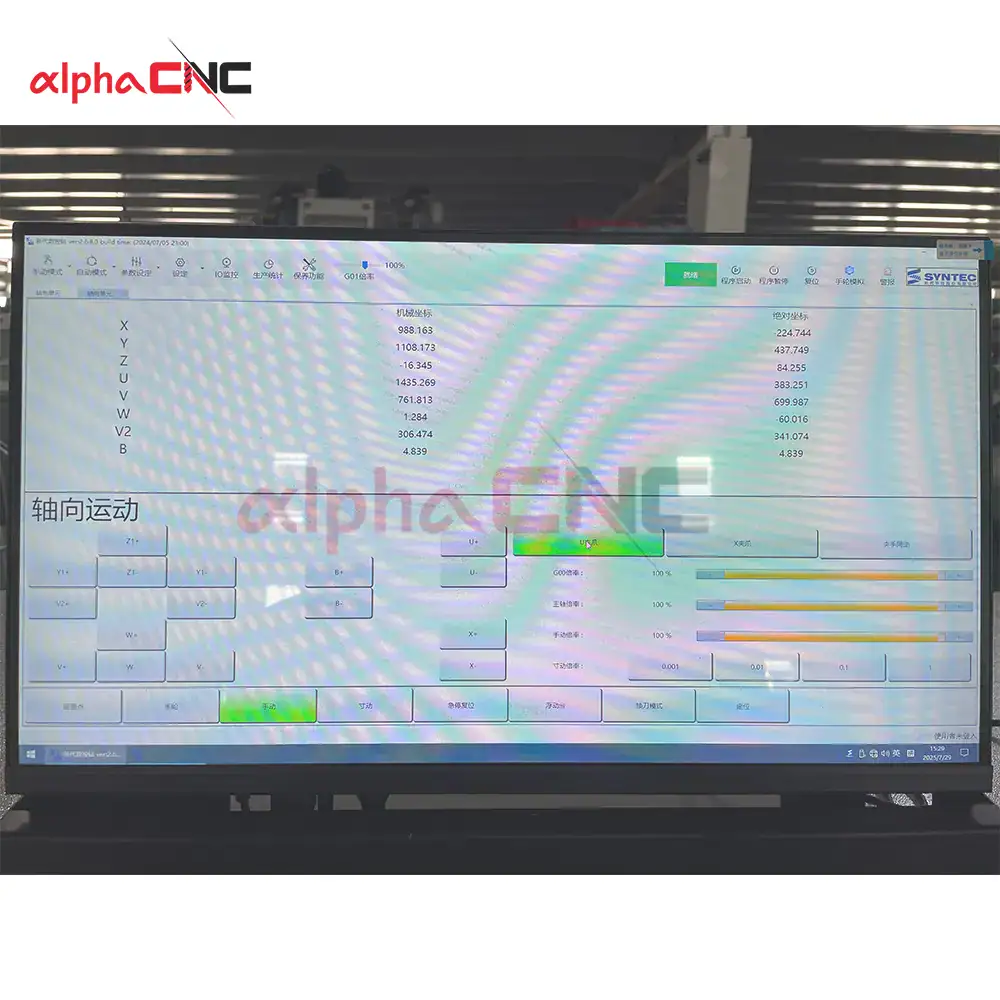 Advanced CNC Control Panel for 6-Sided Drilling Machine