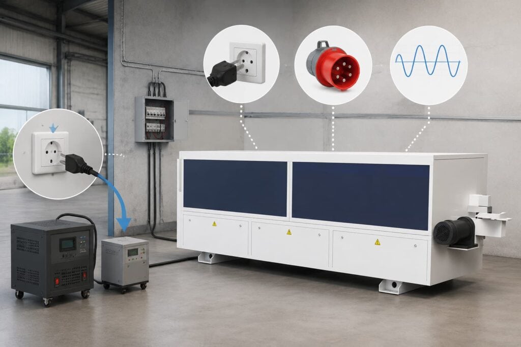 Pay attention to the electrical parameters of the edge banding machine.