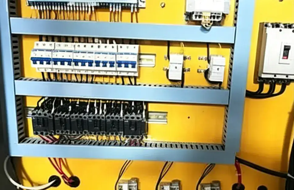 Wood Wide Belt Sander Internal Electrical Control Cabinet Wiring Details
