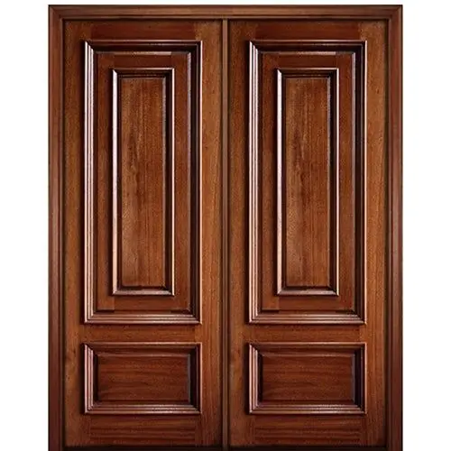 Modern wooden door showcasing a vertical wood grain pattern