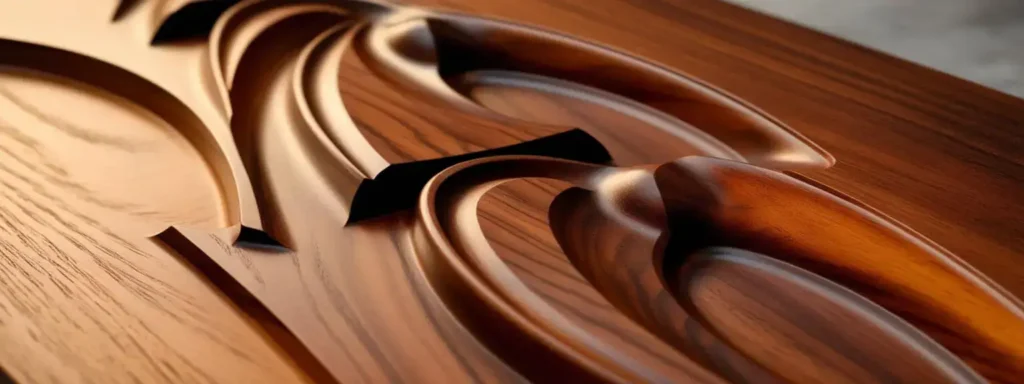 Machine carving details on wood panels