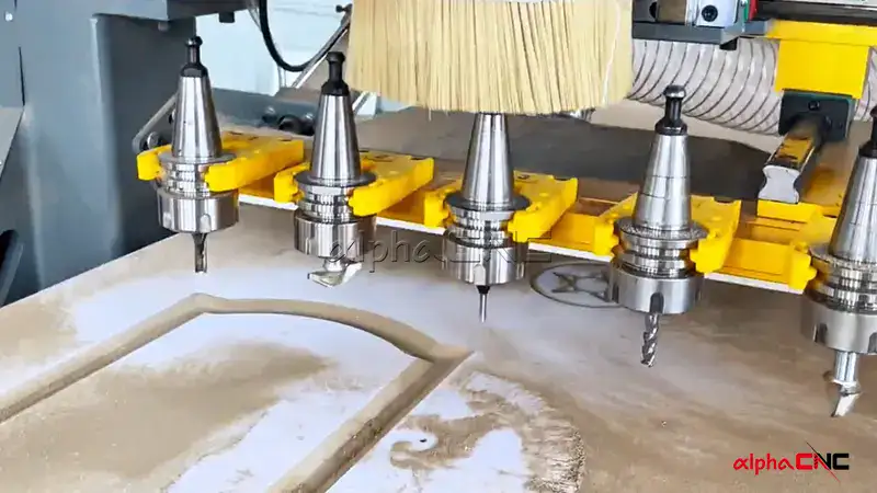 cnc router auto tool changer cutting wood panel furniture carving machine