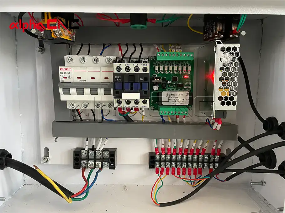 cnc router electrical control cabinet internal wiring