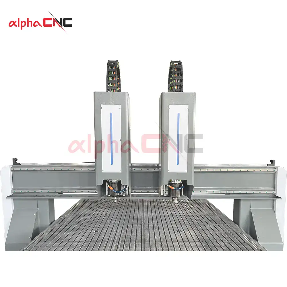 cnc router two spindle heads