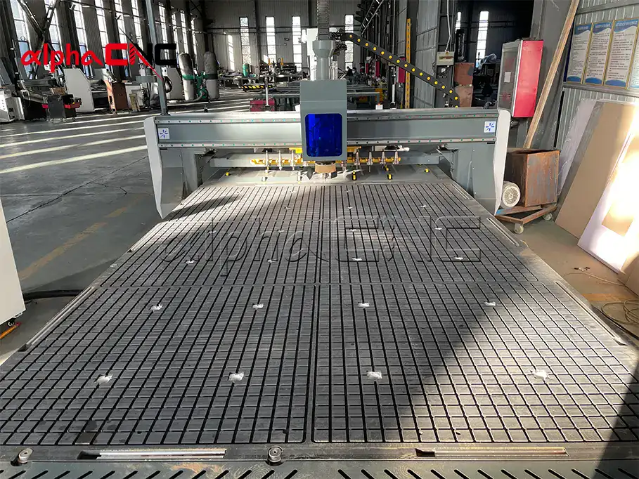cnc router vacuum table for wood panel machining