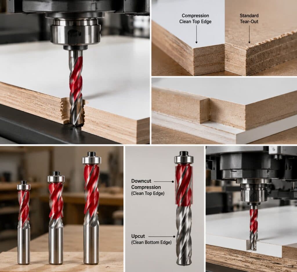 CNC router machine compression bit