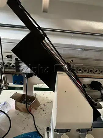 edge banding machine end cutting unit structure inside machine