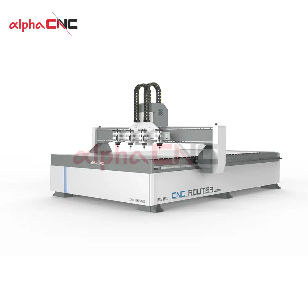 four spindle multi‑head CNC wood router
