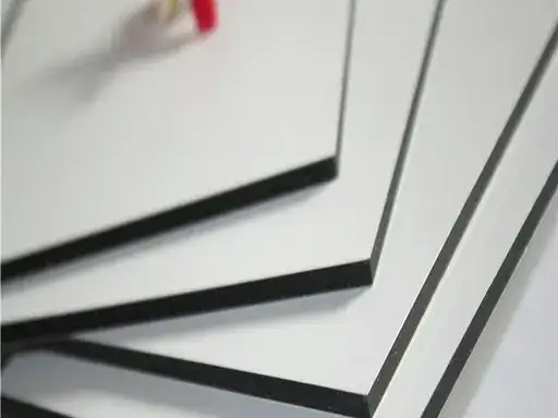 grooved aluminum composite panel finished piece
