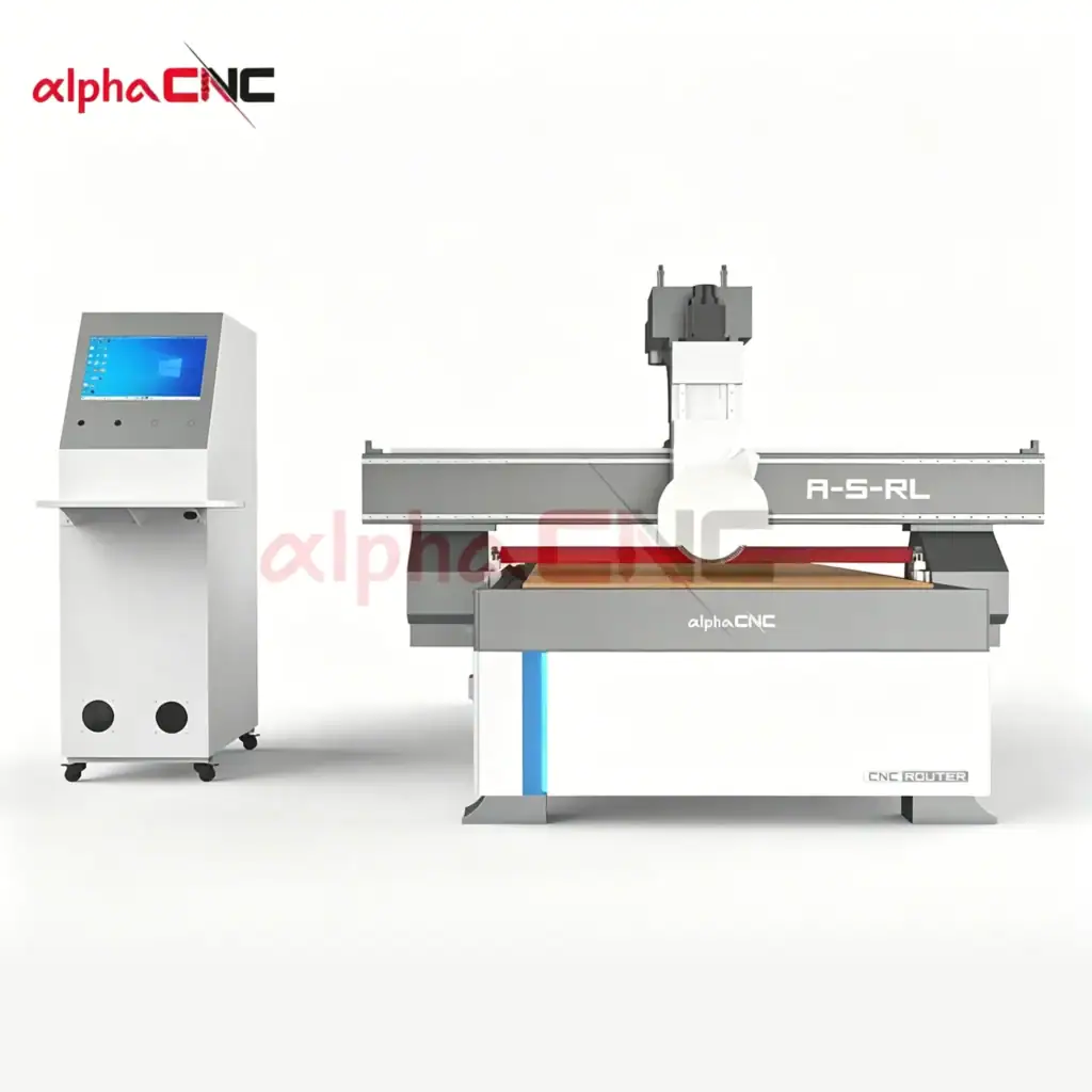high-speed saw blade unit onCNC router for cutting PVC acrylic and aluminum composite panel