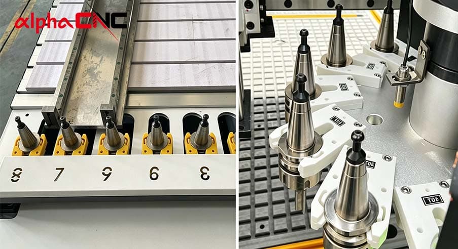 linear tool changer and carousel tool changer