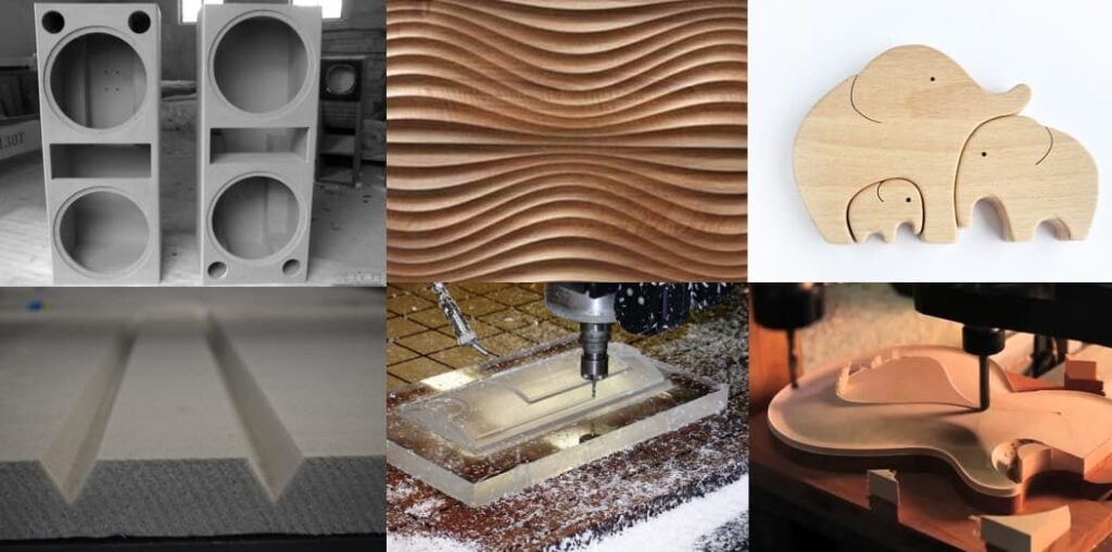 making woodworking samples with a CNC router