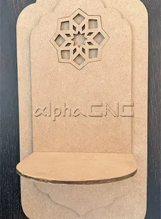 mdf cut out decorative shelf cnc router work piece