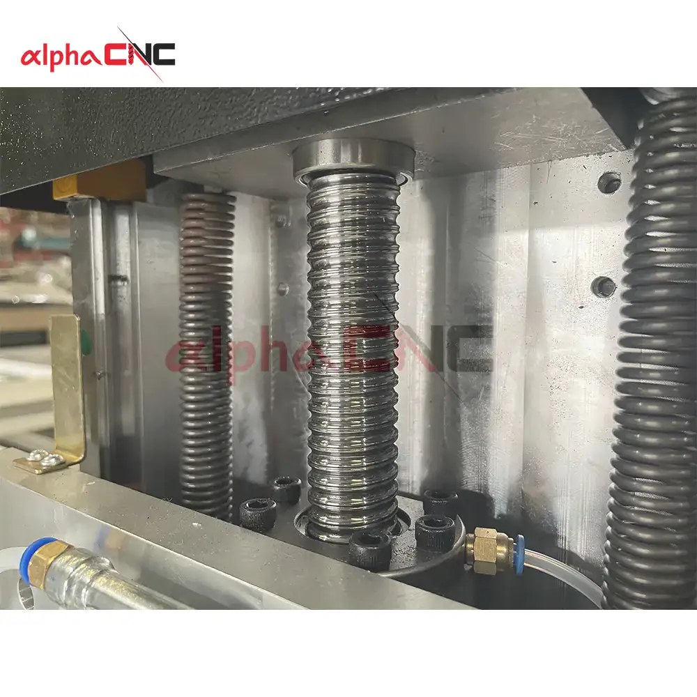 multi‑spindle floating spring assembly close‑up