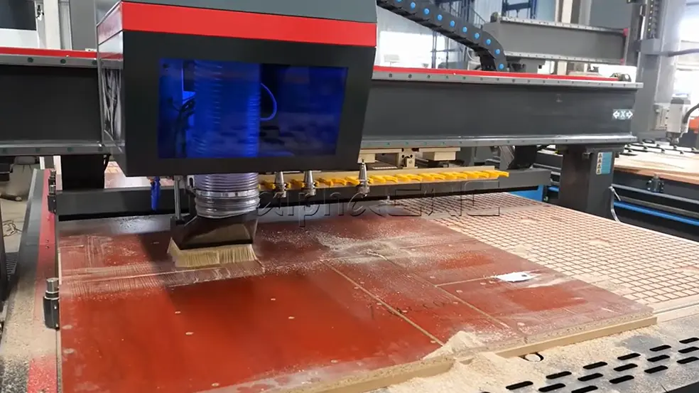 wood door process Machine display